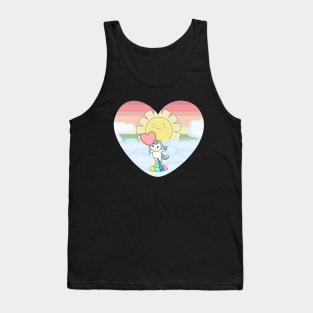 Unicorn Farts - Funny Unicorn Colorful Rainbow Design - Cute Unicorn Stealing Hearts And Blasting Farts Tank Top